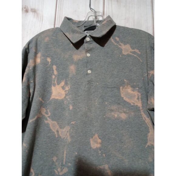 Patagonia Shirt Men's Medium Polo Gray Tie-dye Short Sleeve - Picture 3 of 6